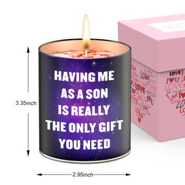 Mothers Day Gifts from Son,Gifts for Mom from Daughter, Son, Kids-Unique Ideas,Mama Candle, Dad Birthday, Gardenia Scented Candles (Festival)