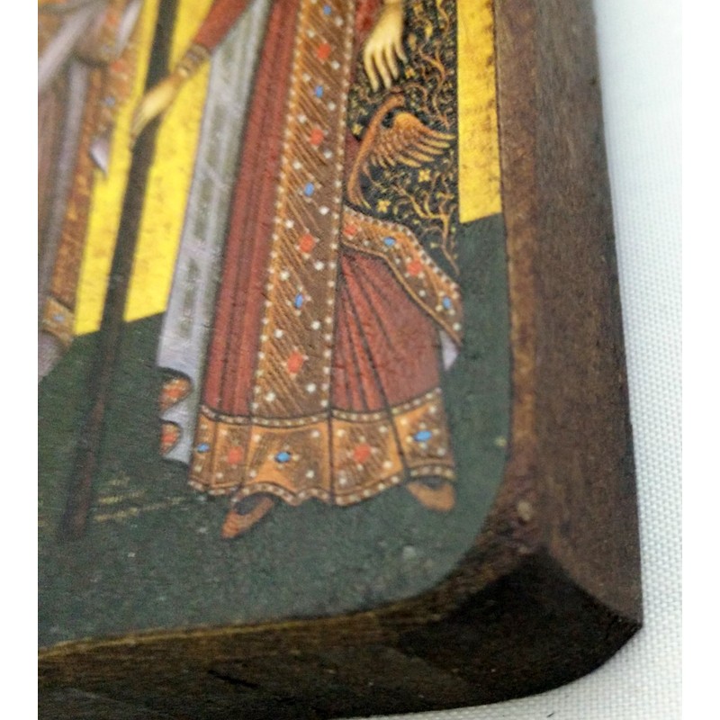 Wooden Greek Christian Orthodox Wood Icon of Saint Constantine and