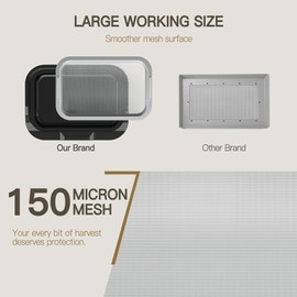 somwherr Tray with Replaceable 150 Micron Fine Mesh Screen & Static Brush for Easy Filtering and Cleaning