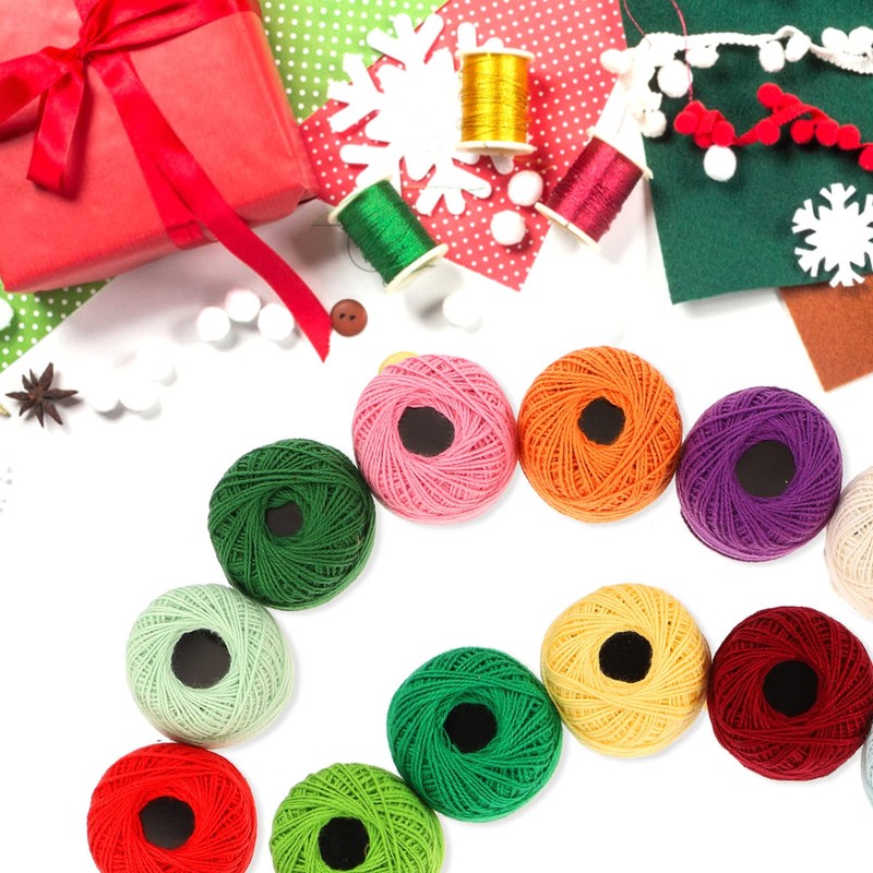 NOLITOY 16 Rolls Colorful Hand Sewing Cotton Thread for DIY