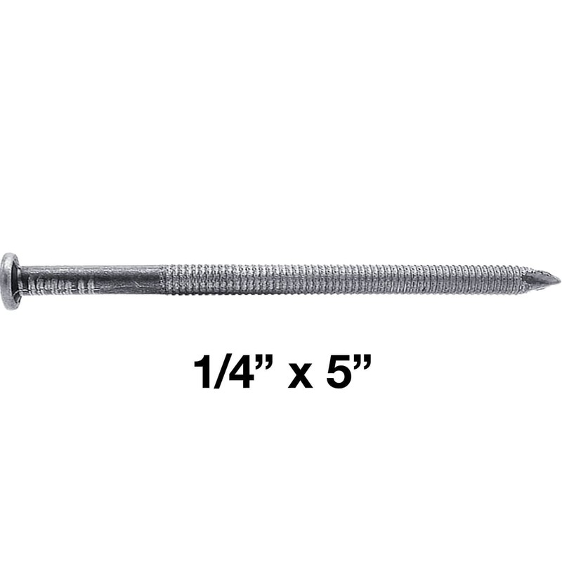 5" Ring Shank Common Bright Nails (~50 Count) - Used