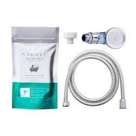 Nagayu Spa Treatment Tablets for Pets. Starter Kit - 10ct Coconut Pucks, 1 Hose, 1 Adaptor and one 2016 pro Shower Head.