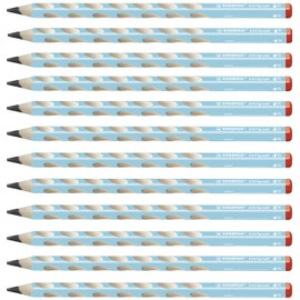 Handwriting Pencil - STABILO EASYgraph - Right Handed - Blue - Box of 12 - 2B