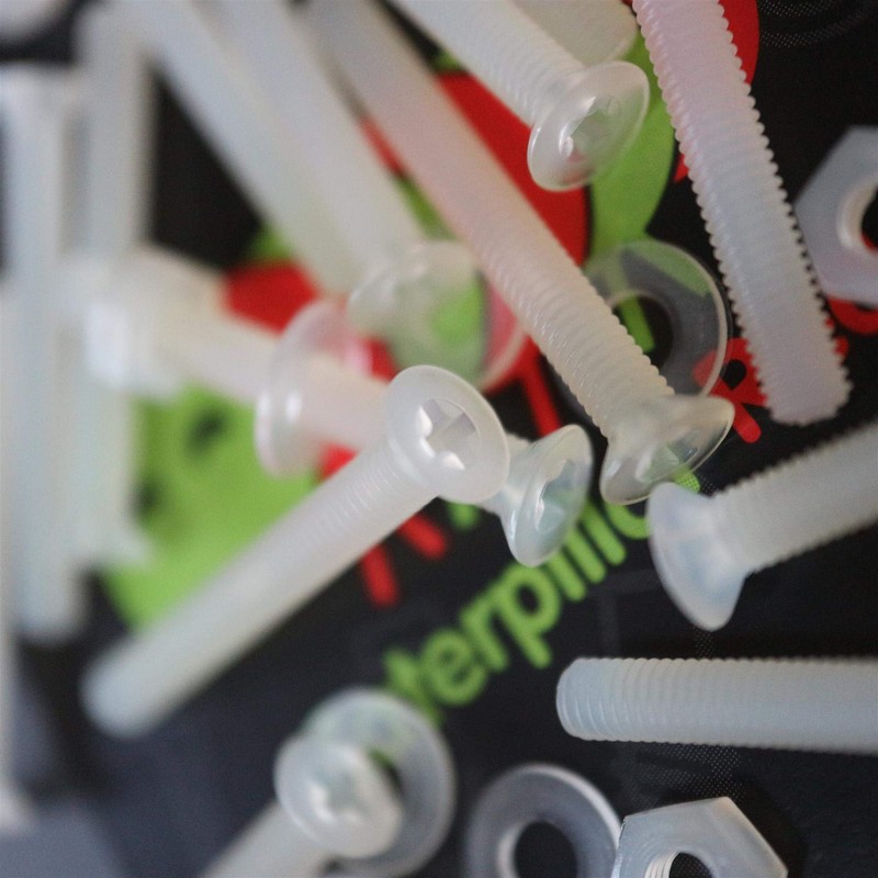 50 x Nylon Countersunk Plastic Machine Screws, M3 x 25mm,