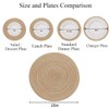 15 Inch Round Placemats for Dining Table Set of 6