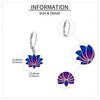 URONE Lotus Earrings 925 Sterling Silver Lotus Flower Dangle Drop