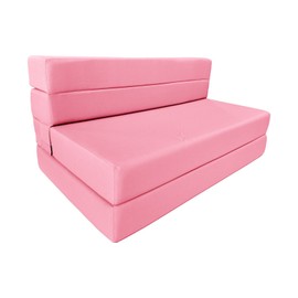 Danfuton Lounger Folding Foam Mattress, Convertible Sleeper Sofa Bed 6x39x 80 Pink