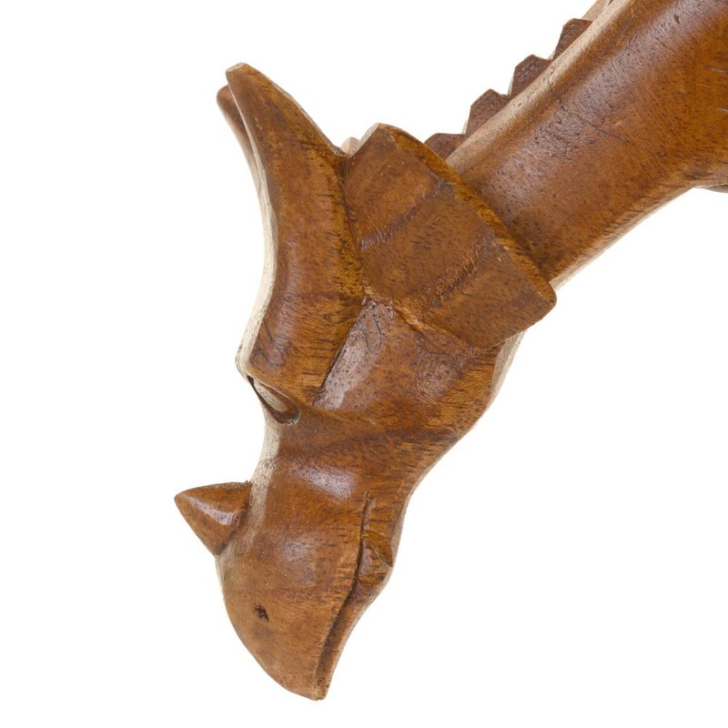 Wooden Hand Carved Dragon - Watching Dragon - Peering Over