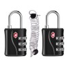ZHEGE Suitcase Locks TSA Approved, 3 Digit Luggage Locks with
