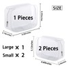 3 Pack Clear Plastic Zippered Toiletry Carry Pouch TSA Approved
