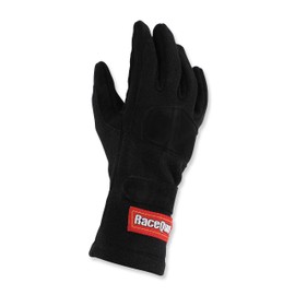 RaceQuip Race Gloves 355 Series 2 Layer Nomex SFI 3.3/5 Certified Black Medium 355003