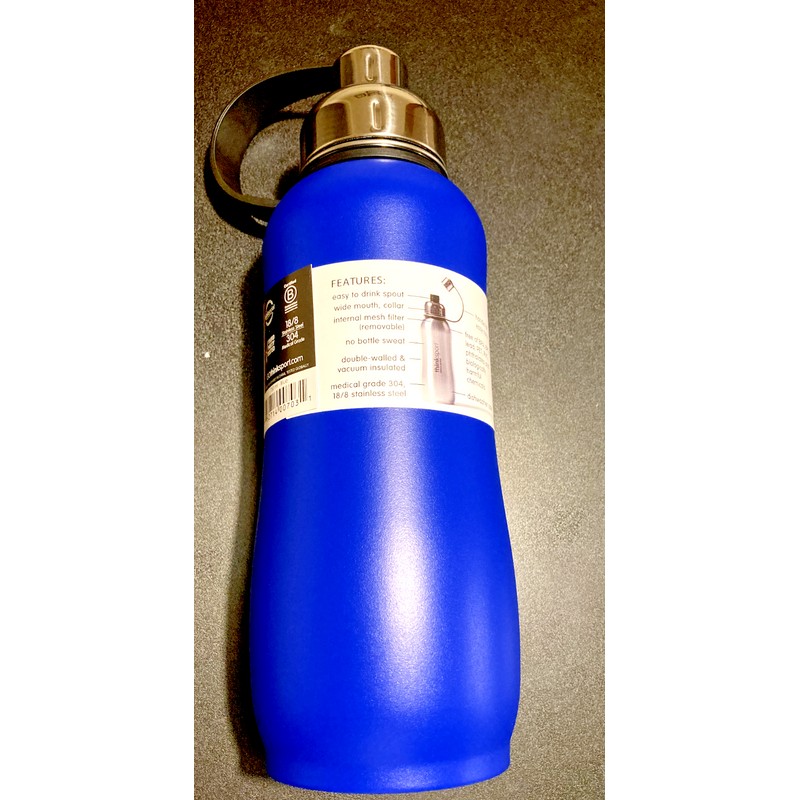 Thinksport Insulated Sport Bottle Blue 25 oz 750ml Medical Grade