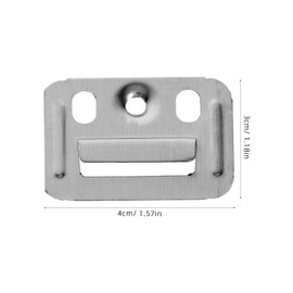 Veemoon 100 Piezas Tablero De Fibra De Bambú Abrazadera Del Panel De Pared Hebilla Para Integrado Pieza De Mueble Acero Inoxidable Hoja Fija