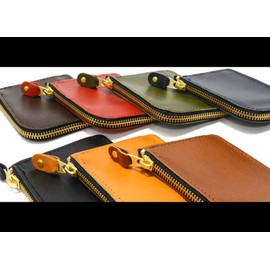 [W7] Handmade Tochigi Leather Coin Case Made in Japan Tanned Leather (Thin Leather), Braun
