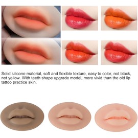 3 Uds Piel de Práctica de Labios Pieles Falsas de Labios, Pieles Falsas de Silicona para Labio, Tatuaje Microblading Práctica Piels, Labio de Maquillaje Permanente Cosmético 3D