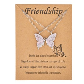 RIXERKOC Friendship Necklaces BFF Chains for 2 Gifts for Girls Necklace Jewellery Long Distance Birthday Christmas Gifts for Women Girls Sisters, Metal