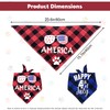 4th of July Dog Bandanas,2Pcs American Flag Dog Bandanas,Washable Triangle