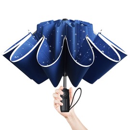 Mini Travel Folding Umbrella for Purse - UPF 50+ Sun & Rain UV Protection, Windproof Small Compact Lightweight Design Fits in Pocket or Bag, Portable Wallet Parasol for Commuter, Men Women Boys Girls