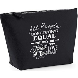 Hippowarehouse All People Are Are Created Equal But Only The Finest Love Pandas printed make up cosmetic wash bag 18x19x9cm