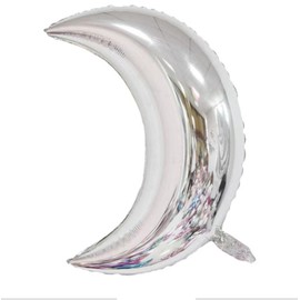 10PCS Silver Star Foil Balloons Moon Foil Mylar Balloons for Baby Shower Christmas Anniversary Engagement Wedding Birthday Party Decoration