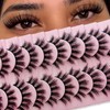 SISIYDY Wispy Lashes Strip 3D 18mm Long Thick Wispies False