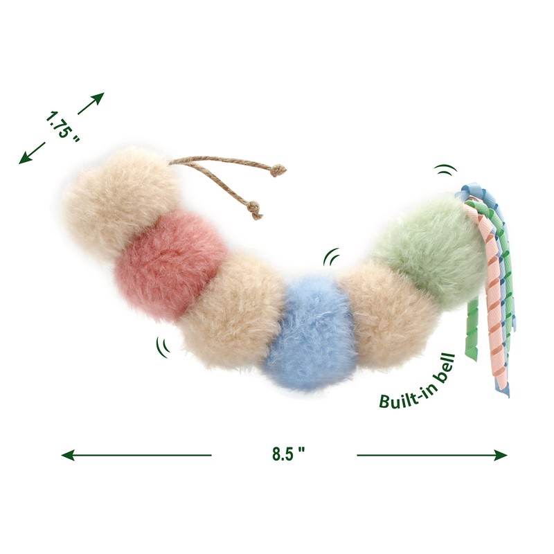 Jumpaws Interactive Natural Catnip Kicker, with Rattle and Ribbon, Bite