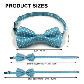 LELE LIFE 8 Pcs Adjustable Pre-tied Bow Tie, Polka Dot Bow Tie for Kids Infants Toddler Child, 8 Colors