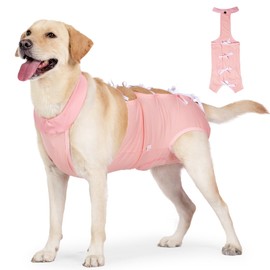 MEIAOJIA Postoperative Clothes, For Dogs, Plain, Binded, Tied, Restoration Collar, Alternative for Pet Postoperative Wear, Dog Clothes, Cats, Spring & Summer Clothes, Nursing Clothes, Skin Protection,