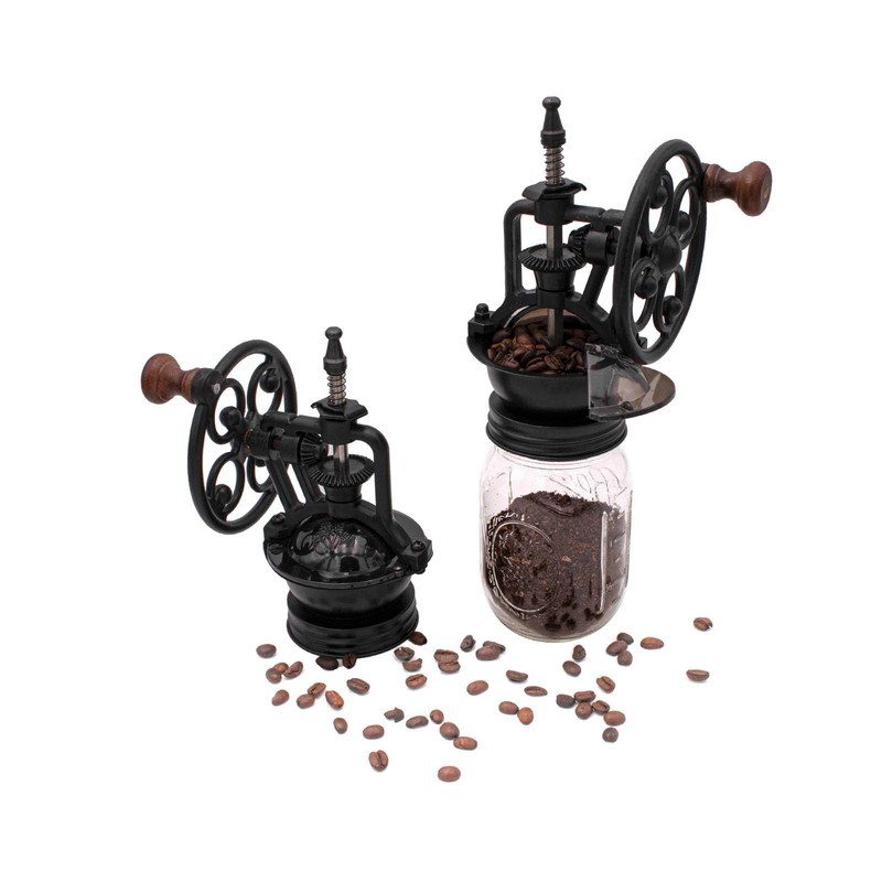 Vintage Reproduction Manual Coffee Grinder for Regular Mouth Mason Jars