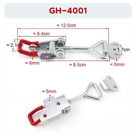 Jyvlucient Toggle Latch 12PCS Toggle Catch Latches Metal Toggle Clamp Adjustable Toggle Clamp 100kg/220lbs Catch Lock for Tool Boxes Trunk Cases