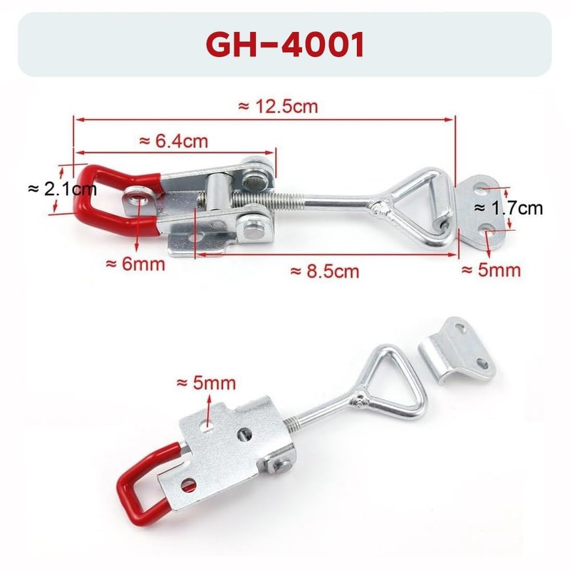 Jyvlucient Toggle Latch 12PCS Toggle Catch Latches Metal Toggle Clamp