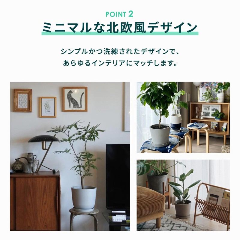 Ecopots Stockholm Ecopots AND PLANTS And Plants (White Gray, Pot,