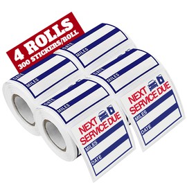 PERFORMORE 2” x 2” Oil Change Stickers, 300 Sitckers Per Roll, Auto Service Reminder Sticker Roll, Next Service Due Sticker Labels