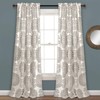 Lush Decor, Gray Evelyn Medallion Light Filtering Window Curtain Panel