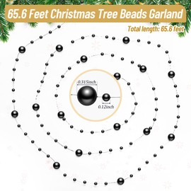 Pangda - Guirnalda de perlas artificiales de 65.6 pies, cadena de perlas de plástico, cadena de perlas para manualidades, decoración de bodas, fiestas, centros de mesa, ramo de novia, manualidades,