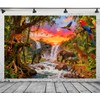 DePhoto 7x5FT Jungle Forest Animals Backdrop Tropical Rainforest Safari Background