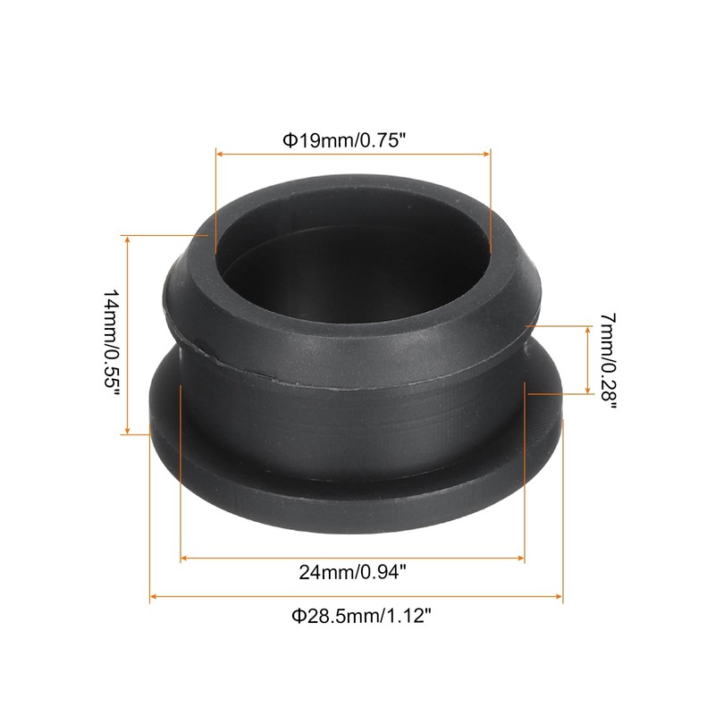 QUARKZMAN Pack of 4 Snap Rubber Grommet Connector Mounting Dia