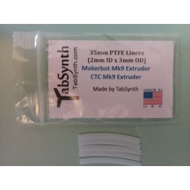 TabSynth 3mm 3D Printer Teflon Tube For Nozzle (5 liners) for Makerbot Mk9 Extruder