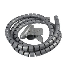 MOCNT 10 mm Flexible Cable Spiral Cable Management Cable Duct Cable Protection Spiral Cable Hose Self-Closing Bundling Cable Insulation Hose Cable Cover Grey 5 m