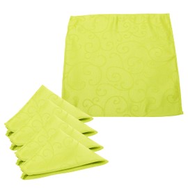 Christmas Concepts® 45cm x 45cm Pack Of 4 Lime Green Damask Napkins