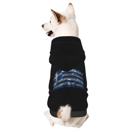 Silk Style Flag of Greece Dog Sweater Winter Pet Dog Hoodie Sweatshirts Warm Soft Dog Clothes X-Large