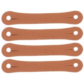 SUPVOX Set of 4 Drumstick Auxiliary Drumstick Control Drumstick Finger Holder Drumstick Grips for Beginners Pu Leather Brown 9.7cm