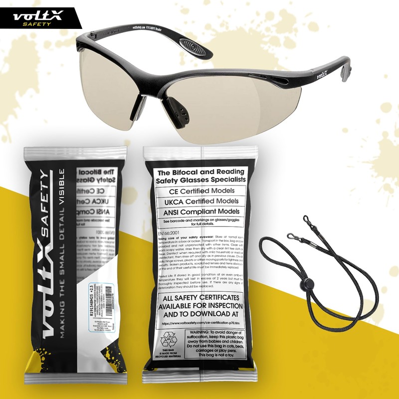 voltX Protective Glasses with Visual Strength incl. Safety cord with