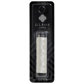 LECIEN Col.206 No.77 Nishikiito Glitter Embroidery Thread Roll 66.6 ft (20 m) Roll