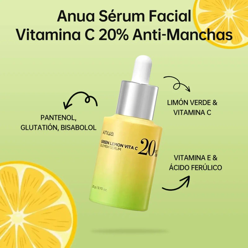 Anua Srum Antimanchas Vitamina C 20 Limn Verde