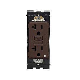 Leviton RGF20-WB Renu Self-Test Tamper-Resistant GFCI Outlet, 20-Amp, Walnut Bark