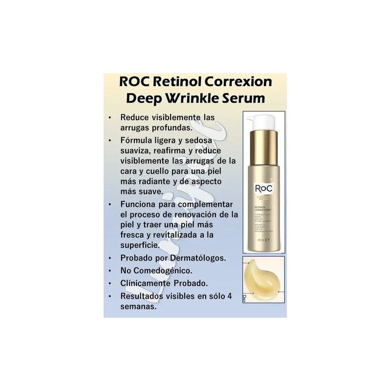 Roc Retinol Correxion Deep Wrinkle Suero + Relleno 30+30ml