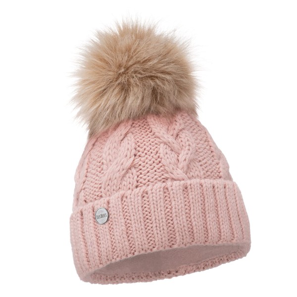 ELIMELI® Winter Hat Women's Hat with Fur Bobble Fleece Lining