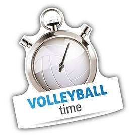 Zirni Stopwatch Volleyball Time Sticker Decal Design