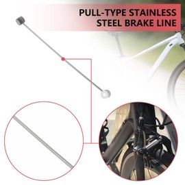 Create idea Pack of 2 Middle Pull Straddle Wires 110 mm Double End Straddle Cable with 7 mm Barrel Compatible with Dia-Compe Vintage Bike Silver